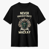 MacKay Modern Tartan Crest 2D T-shirt - Never Underestimate Style